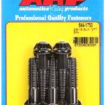"3/8""-16 x 1.750 12pt 7/16 wrenching black oxide bolts"5pcs