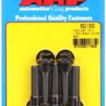 "3/8""-16 X 1.500 hex black oxide bolts" (5pcs)
