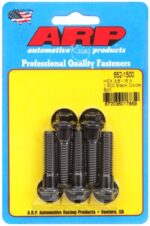 "3/8""-16 X 1.500 hex black oxide bolts" (5pcs)