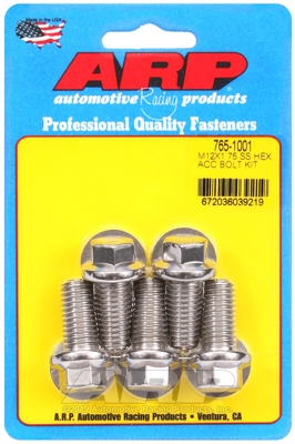 02D1896D-F71D-BA2E-C1C6-F534079C24D3 ARP Bolt Kit M12 x 1.75 x 25 SS Hex - Image 1