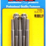 "3/8""-24 x 3.000 12pt 7/16 wrenching SS bolts" (5pcs)