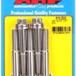 "3/8""-16 x 2.500 12pt 7/16 wrenching SS bolts" (5pcs)