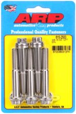 "3/8""-16 x 2.500 12pt 7/16 wrenching SS bolts" (5pcs)