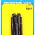 "3/8""-16 x 3.750 12pt 7/16 wrenching black oxide bolts"5pcs