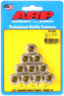 0BCC6729-B1C0-99FA-7428-B5E996370C1B ARP M10 X 1.25 (M12 wr) SS 12pt nut kit - Image 1