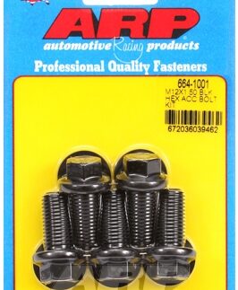 ARP Bolt Kit M12 x 1.50 x 25 Black Oxide Hex