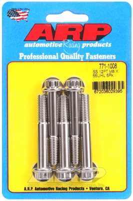 0D23D0C4-E53E-2F55-D22E-004BC6F86184 M8 x 1.25 x 55 12pt SS bolts (5pcs) - Image 1
