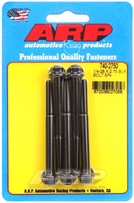 0E57DEF4-FAD0-D3E3-BCC0-B33C4CD56125 "1/4""-28 x 2.750 12pt black oxide bolts" (5pcs) - Image 1