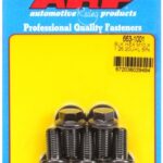 M10 x 1.25 x 20 hex black oxide bolts (5pcs)