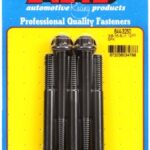"3/8""-16 x 3.250 12pt 7/16 wrenching black oxide bolts"5pcs
