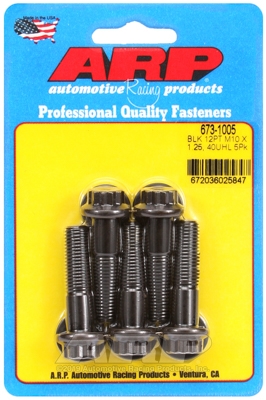 110B8B76-CA03-CF98-3105-64CC2A751C6C M10 x 1.25 x 40 12pt black oxide bolts (5pcs) - Image 1