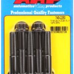 "7/16""-20 x 2.250 12pt black oxide bolts" (5pcs)