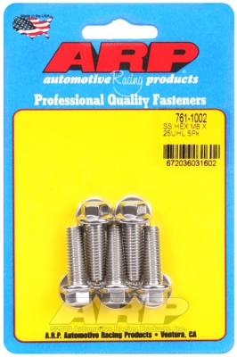 13D06323-5F90-A124-2CB4-153F0D315E68 M8 x 1.25 x 25 hex SS bolts (5pcs) - Image 1