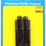 "3/8""-16 X 4.250 hex black oxide bolts" (5pcs)