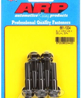 ARP M8 x 1.25 x 35 hex black oxide bolts (5pcs)