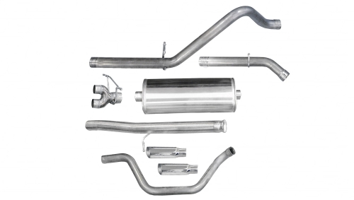 182243D0-5F49-E2B4-9566-FDE8B887356B Corsa Cat-Back 3" Dual Rear Single 4" Silverado V8 10-13 - Image 1