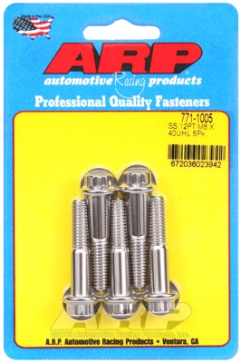 1951C42B-FFE0-8189-68F1-3565D77BFBCD M8 x 1.25 x 40 12pt SS bolts (5pcs) - Image 1