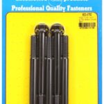 "7/16""-14 X 4.750 hex black oxide bolts" (5pcs)