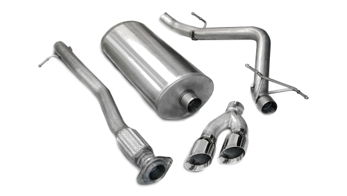19CA0516-F555-D634-F942-D53BD714B114 Corsa Cat-Back 3.0" Single Side Twin 4.0" Silverado 07-08 - Image 1