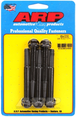 1CA52CA7-4A4D-C47C-AD79-2BE6C303B2BC "3/8""-16 x 3.250 hex 7/16 wrenching black oxide bolts"(5pcs - Image 1