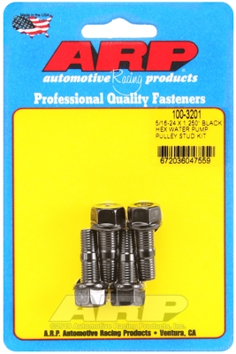 1D1457D5-47DB-B8BE-07B8-450ACF5485B9 ARP 5/16-24x1.250 black hex water pump pulley stud kit - Image 1