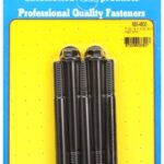 "7/16""-14 X 4.500 hex 1/2 wrenching black oxide bolts" 5pcs