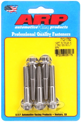 1E90E522-E7DB-BECE-2241-E171AC3C4AAC "5/16""-24 x 1.750 12pt SS bolts" (5pcs) - Image 1