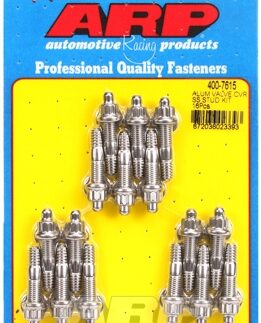 Cast alum covers SS 12pt valve cover stud kit. 16pc
