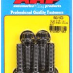 "7/16""-14 x 1.500 12pt black oxide bolts" (5pcs)