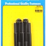 "7/16""-14 X 3.750 hex 1/2 wrenching black oxide bolts" 5pcs