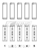 King Main Bearing Shell VAG 2.0L TFSI EA888 (Gen 3 only)