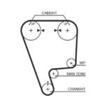 Gates RPM Timing Belt 26 x 1181mm 124t