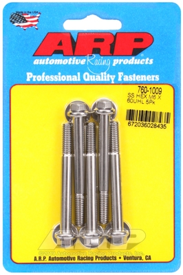 24EF9279-9242-0FEC-C0AE-142357A2AF0C M6 x 1.00 x 60 hex SS bolts (5pcs) - Image 1