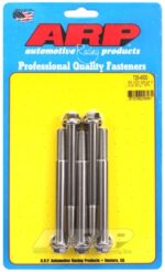 "3/8""-24 x 4.000 hex 7/16 wrenching SS bolts" (5pcs)