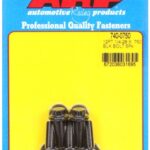 "1/4""-28 x .750 12pt black oxide bolts" (5pcs)