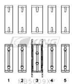 King Main Bearing Shell FORD 1.25I (ZETEC/ECOBOOST 1.6)