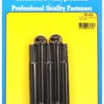 "7/16""-14 X 4.250 hex 1/2 wrenching black oxide bolts" 5pcs