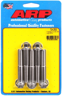 2AC586DA-E44B-DDAE-DED7-30C364DB1870 "7/16""-20 x 2.500 hex SS bolts" (5pcs) - Image 1