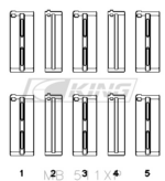 King Main Bearing Shell ALFA ROMEO AR01608/34