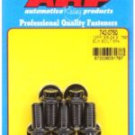 "3/8""-24 x .750 12pt black oxide bolts" (5pcs)