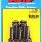 "3/8""-24 x 1.250 12pt 7/16 wrenching black oxide bolts"5pcs
