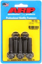 "7/16""-14 X 1.500 hex 1/2 wrenching black oxide bolts" 5pcs