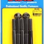 "7/16""-14 X 3.000 hex black oxide bolts" (5pcs)