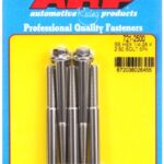 "1/4""-28 x 2.500 hex SS bolts" (5pcs)
