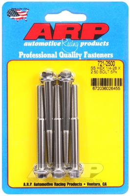 3255A974-DF56-BDC7-8330-489A72A2B7C9 "1/4""-28 x 2.500 hex SS bolts" (5pcs) - Image 1