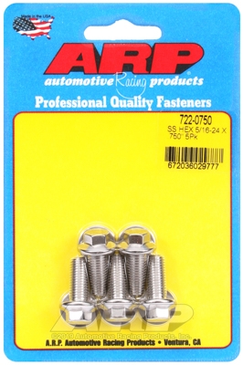 33761660-85D8-FB41-DCB8-9A256C1F5F78 "5/16""-24 x .750 hex SS bolts" (5pcs) - Image 1