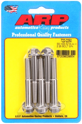 3490D146-1C51-59A8-E9DE-FA1D94F47199 "5/16""-24 x 2.250 hex SS bolts" (5pcs) - Image 1