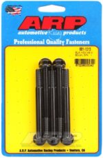 M8 x 1.25 x 80 hex black oxide bolts (5pcs)