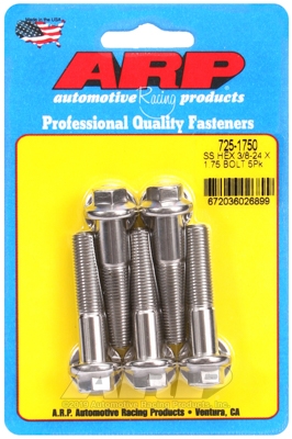 362AB88D-EE0C-07EC-D216-2096C465BA09 "3/8""-24 x 1.750 hex 7/16 wrenching SS bolts" (5pcs) - Image 1