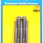 "3/8""-24 x 3.750 12pt 7/16 wrenching SS bolts" (5pcs)